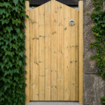 Gates with new posts timber side gate installed by The Side Gate Company